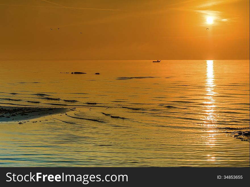 Sunset At The Baltic Sea, Latvia