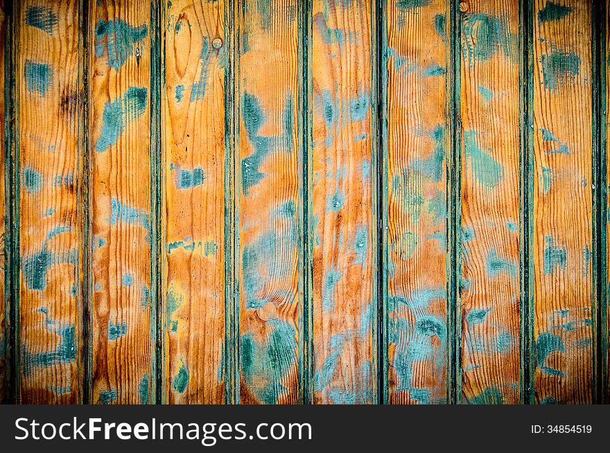 Background Of Sanded Down Painted Green Door. Background Of Sanded Down Painted Green Door