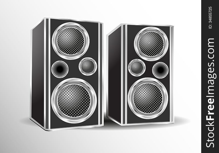 Music speakers, the sound of music. Music speakers, the sound of music