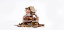 Money Jar Owerflowing Royalty Free Stock Photo Money Jar Owerflowing Royalty Free Stock Photo