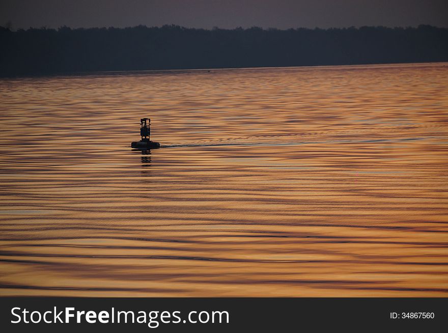 Sea buoy in gulf of Thailand