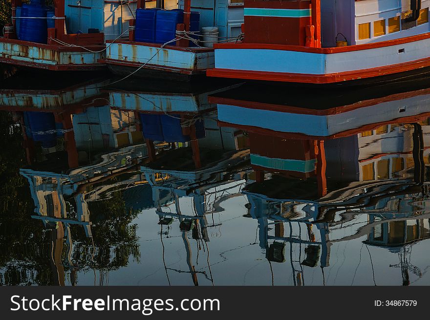 Fishing boat in guif of Thailand