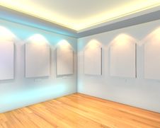 Empty Room White Gallery Royalty Free Stock Images