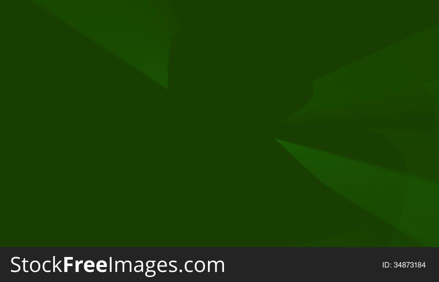 Dark green background. Glowing green shapes smoothly flowing one into another. Dark green background. Glowing green shapes smoothly flowing one into another