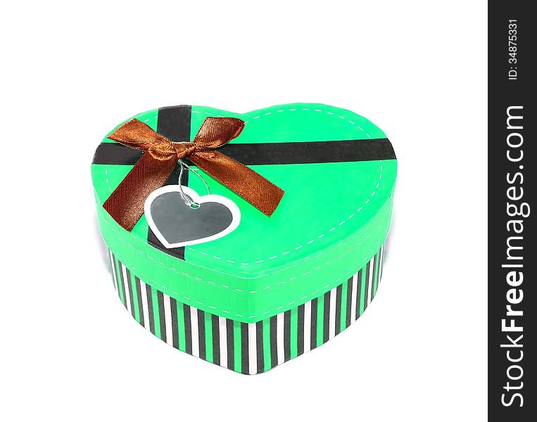 Green Heart-shaped box