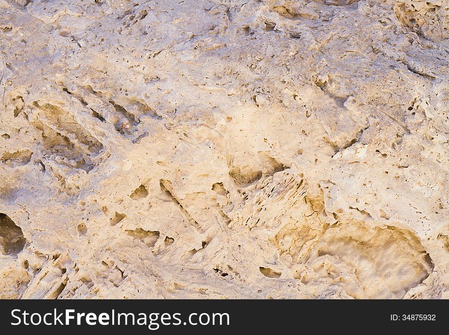 Texture of stone at the Dead Sea