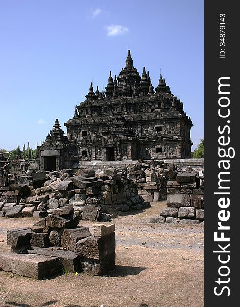 Plaosan temple located in Yogyakarta Indonesia, close to the temple Prambanan