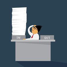 Officer Hard Working In Office. Royalty Free Stock Photos Officer Hard Working In Office. Royalty Free Stock Photos