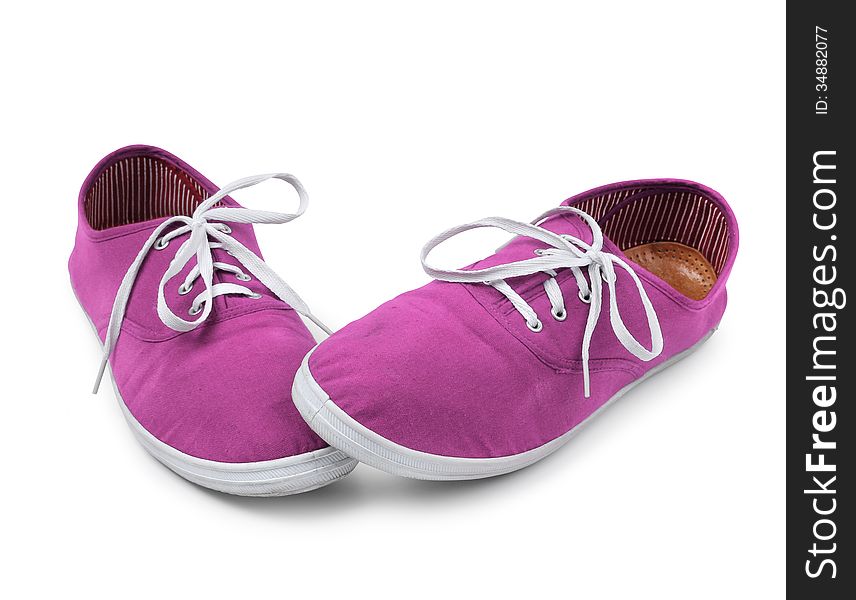 Shy Pink Sneakers Isolated