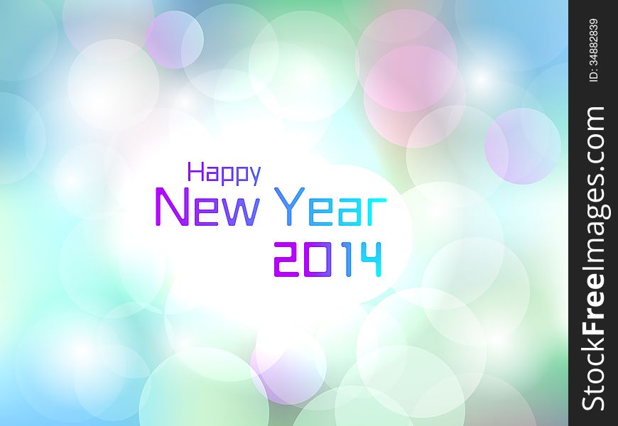 Happy New Year 2014 Colorful Flare Light Background