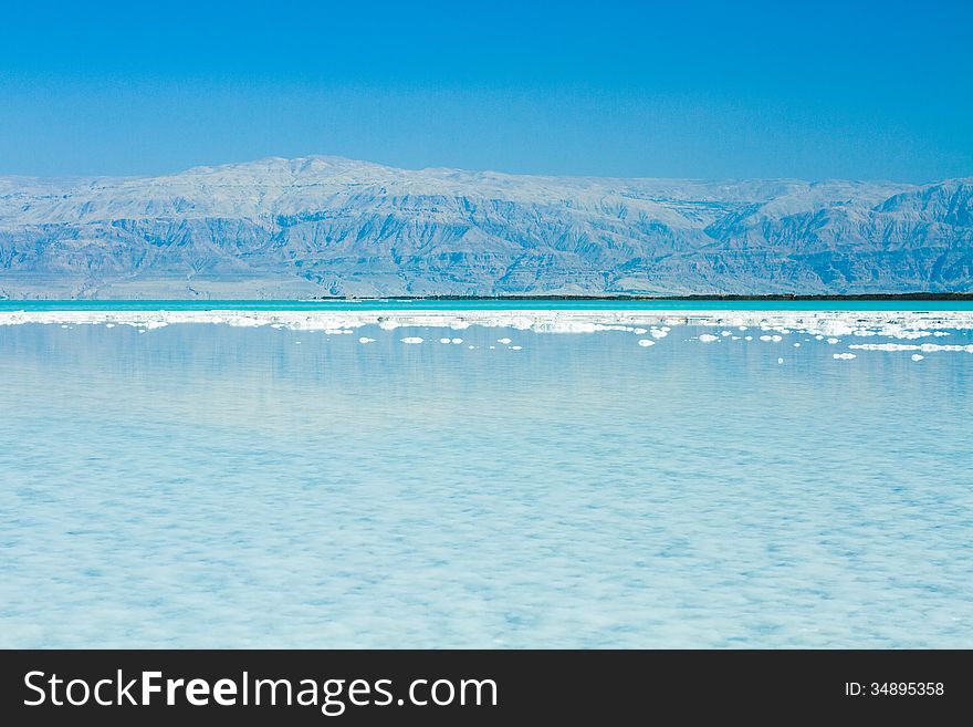 Beautiful coast of the Dead Sea