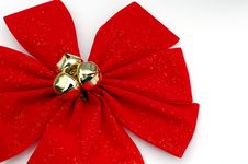 Soft Red Christmas Bow Stock Image Soft Red Christmas Bow Stock Image