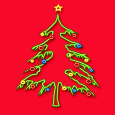 Christmas Tree Tubular Stock Photography