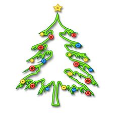 Christmas Tree Tubular Royalty Free Stock Photography