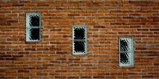 Windows In A Brick Wall Stock Photo