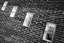 Windows In A Brick Wall Royalty Free Stock Images Windows In A Brick Wall Royalty Free Stock Images