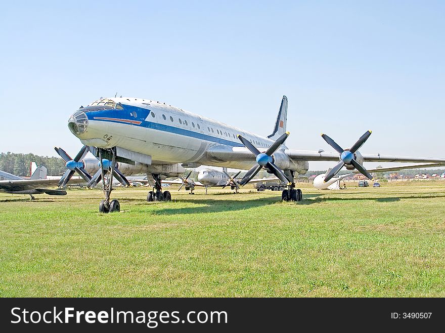 Tupolev-114. Old passenger liner. Tupolev-114. Old passenger liner