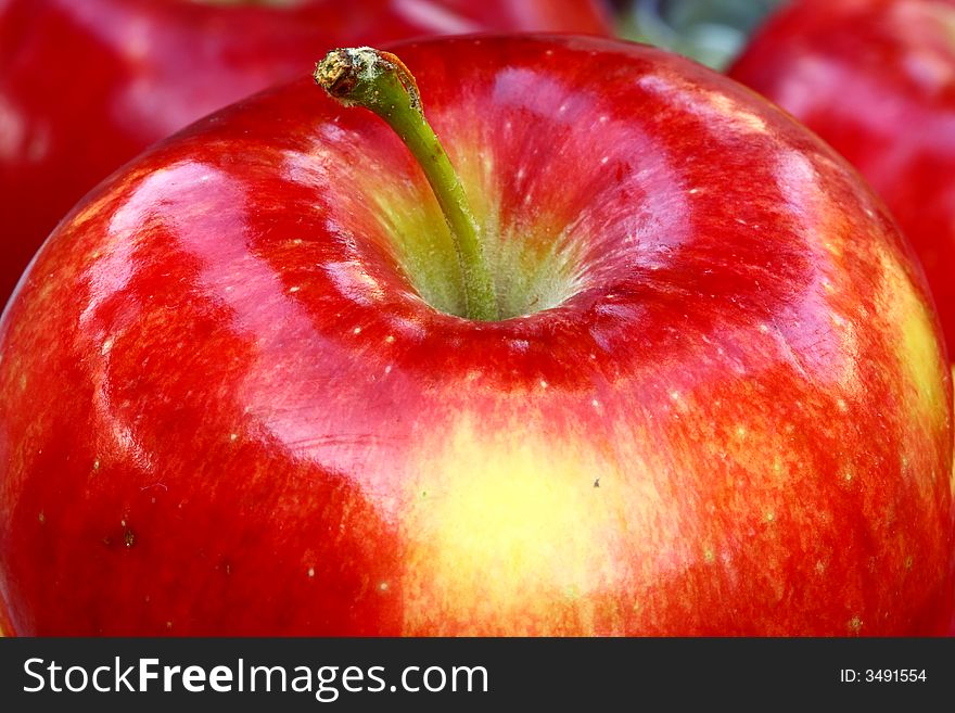 Close up up red apple