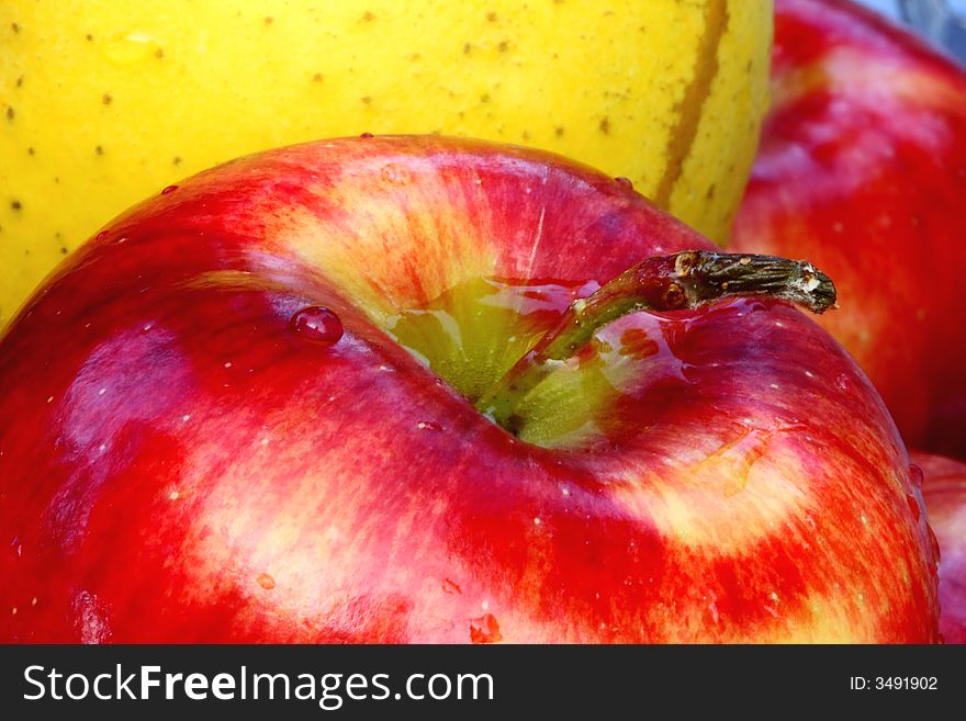Close up up red apples. Close up up red apples