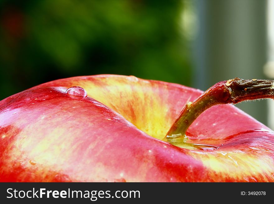 Waterdrops On Apple