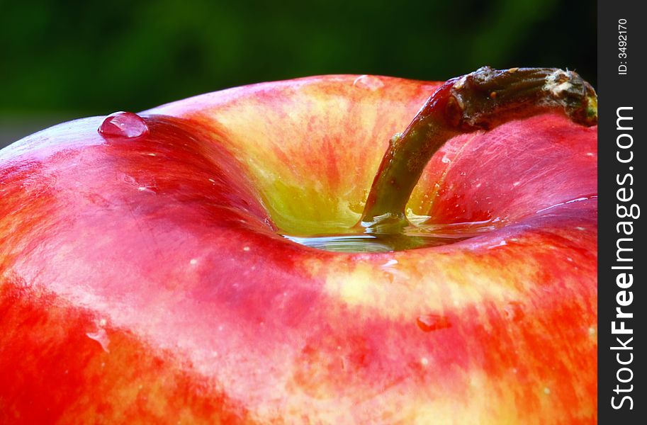 Waterdrops on apple