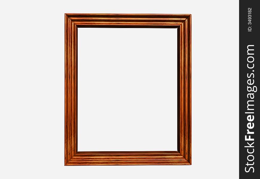 An empty canvas frame isolated on white background - 3d render. An empty canvas frame isolated on white background - 3d render