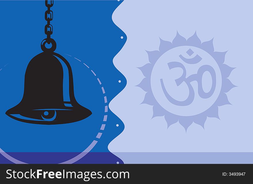 Illustration of Om with hangin