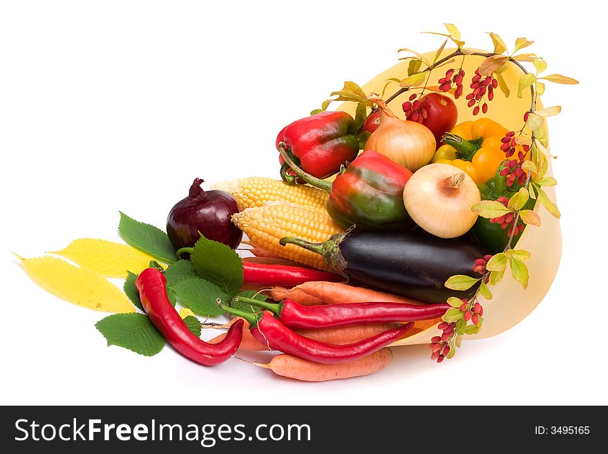 Lots of fresh and ripe vegetables in the bowl. Lots of fresh and ripe vegetables in the bowl