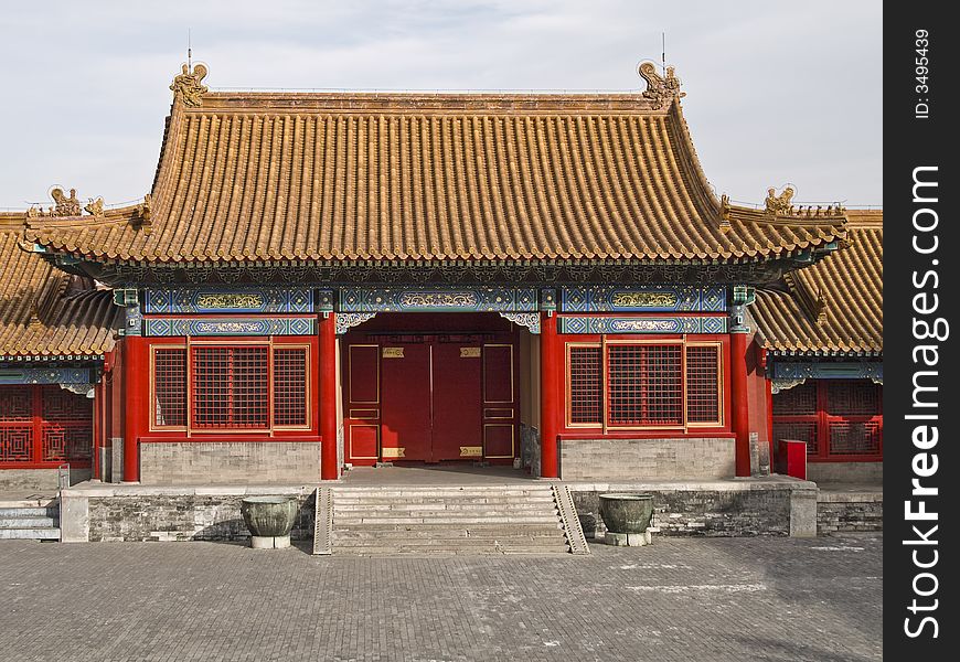 Temple in the forbidden city in beijing. Temple in the forbidden city in beijing