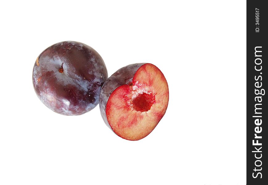 Juicy plums are healthy nutrition