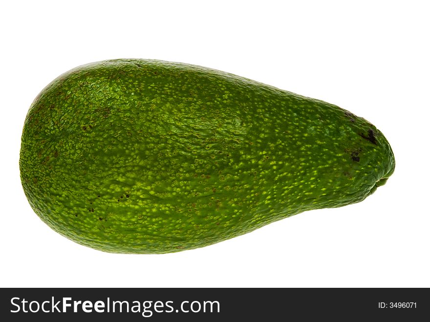 Fresh avocado isolated on a white background