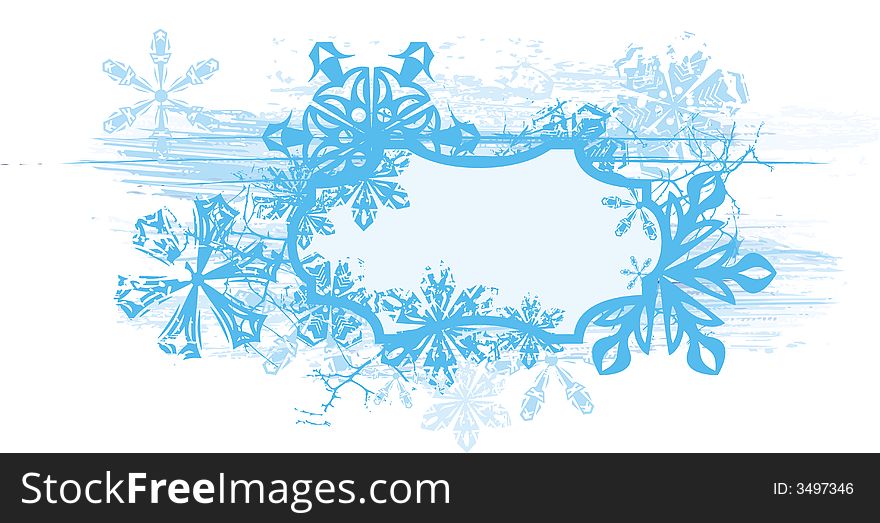 Exquisite winter background series with snowflakes and grunge details, illustration. Exquisite winter background series with snowflakes and grunge details, illustration.