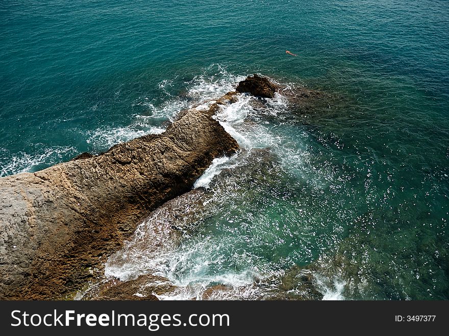 Cliff at Mediterranean coast in Spain