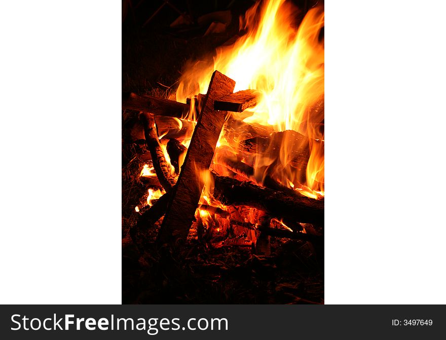 Blazing hot burning coals campfire. Blazing hot burning coals campfire