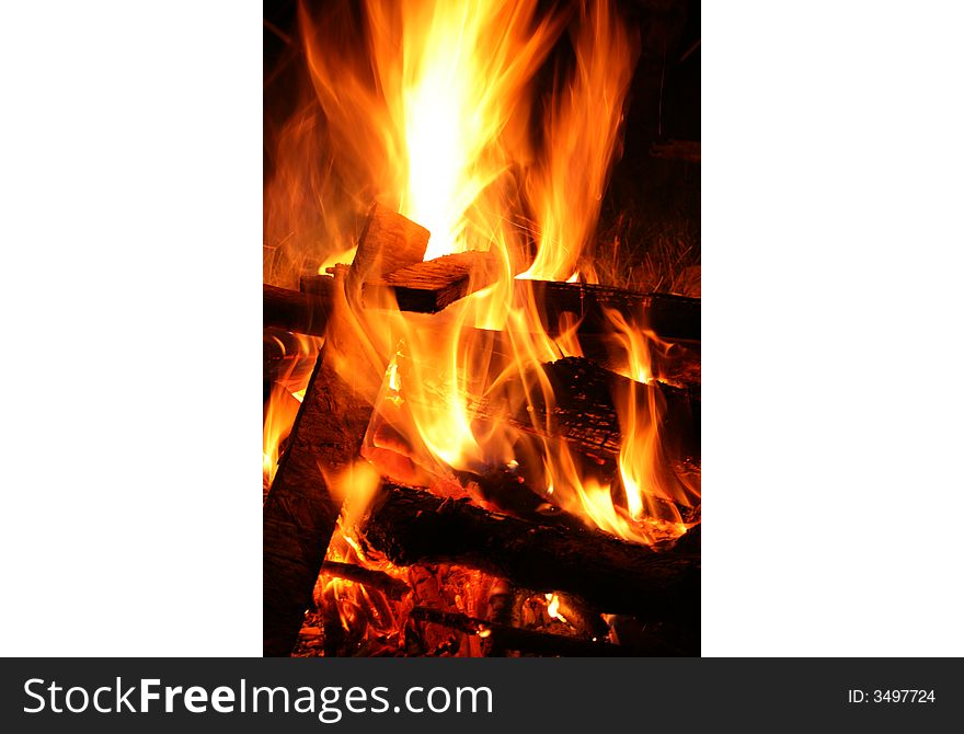 Blazing hot burning coals campfire. Blazing hot burning coals campfire