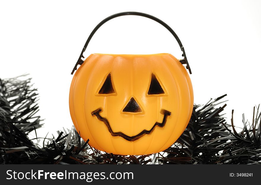 Halloween Decoration - Pumpkin Candy Basket. Halloween Decoration - Pumpkin Candy Basket