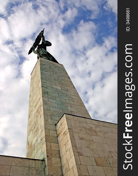 A monument is liberation on Hungary. A monument is liberation on Hungary.