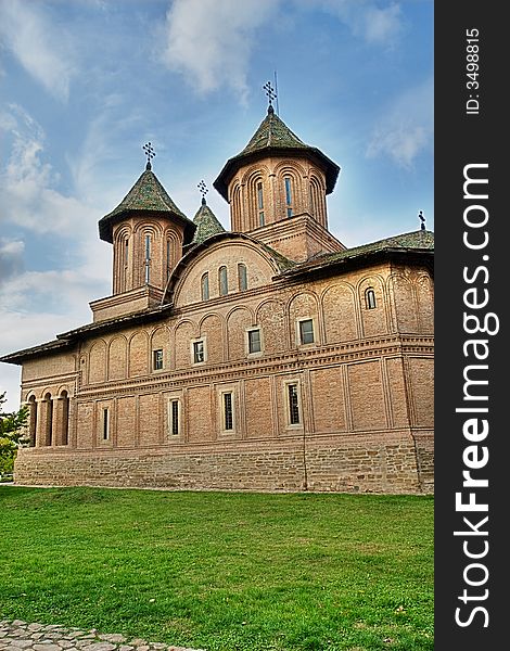 Romanian brick church from Targoviste city - Romania. Romanian brick church from Targoviste city - Romania