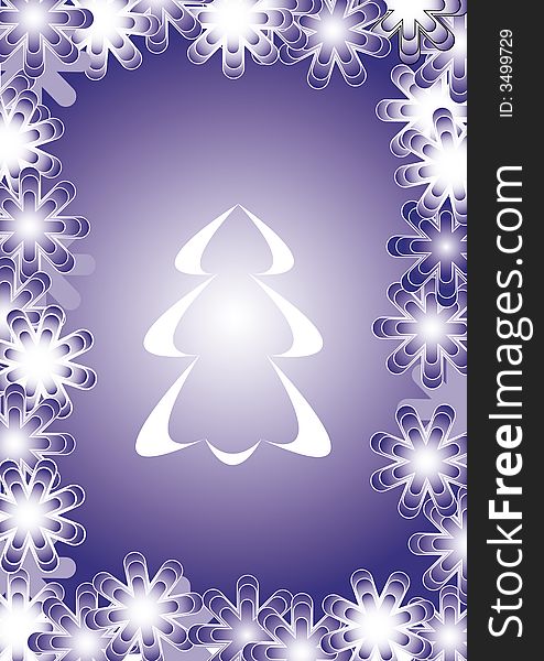 Computer generated vector illustration of Christmas tree. Computer generated vector illustration of Christmas tree