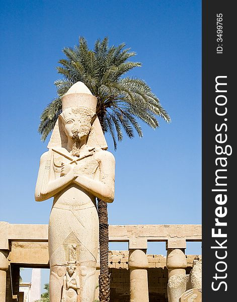 Statue of Ramses II in Karnak, Luxor, Egypt