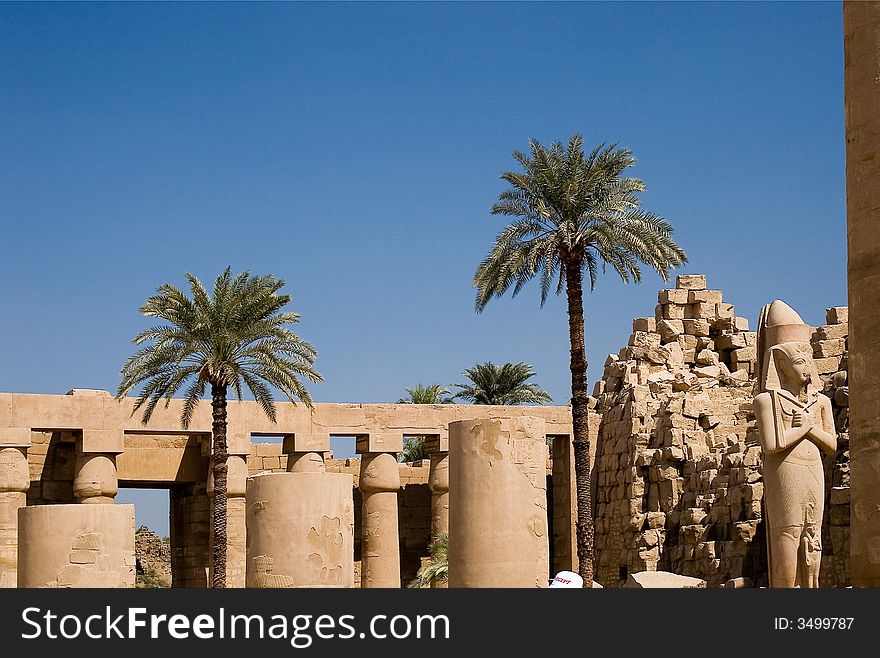 Statue of Ramses II in Karnak, Luxor, Egypt