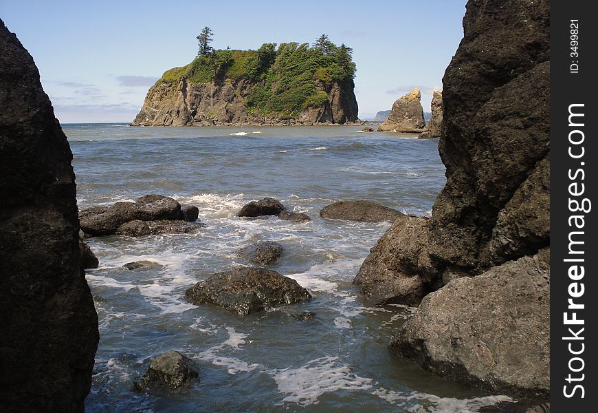 The Picture of Ruby beach was taken in Olympic National Park.