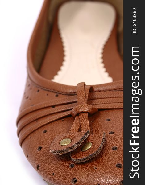 Women Brown Shoes Isolated On