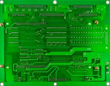Printed Green Computer Circuit Board Stock Photos Printed Green Computer Circuit Board Stock Photos