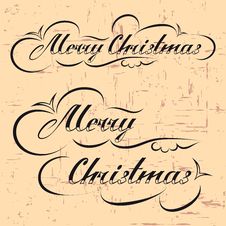 Merry Christmas Hand Lettering Royalty Free Stock Image Merry Christmas Hand Lettering Royalty Free Stock Image