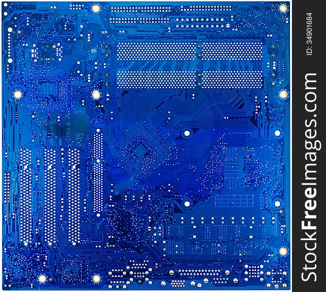 Blue circuit board of computer