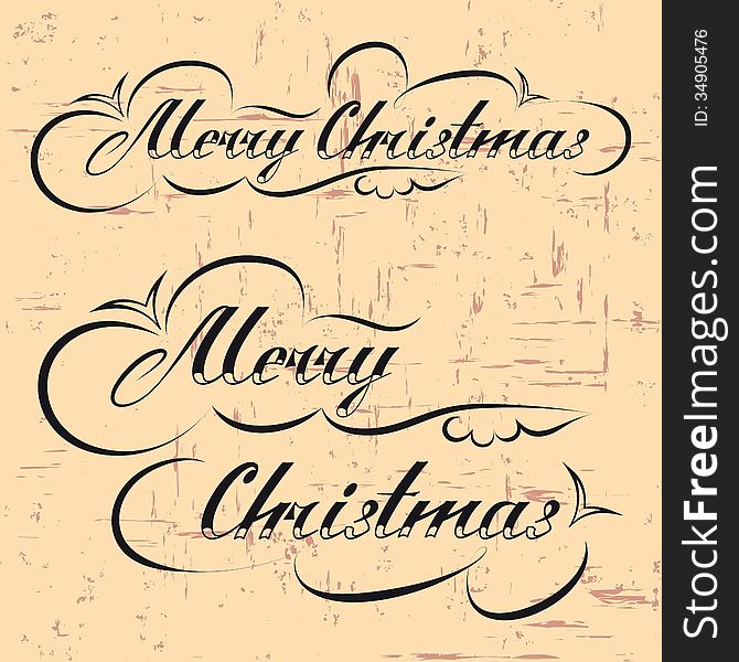 Merry Christmas hand lettering