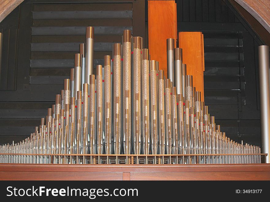 Organ pipes in the church, Hawaii