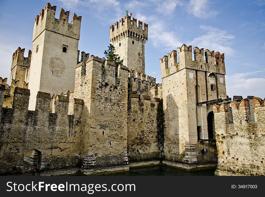 Very old, nice castle in Sirmione, a small place in Italy. Very old, nice castle in Sirmione, a small place in Italy.