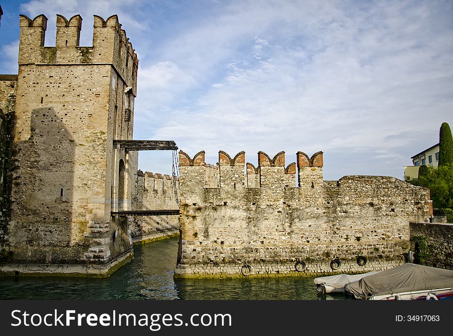 Very old, nice castle in Sirmione, a small place in Italy. Very old, nice castle in Sirmione, a small place in Italy.